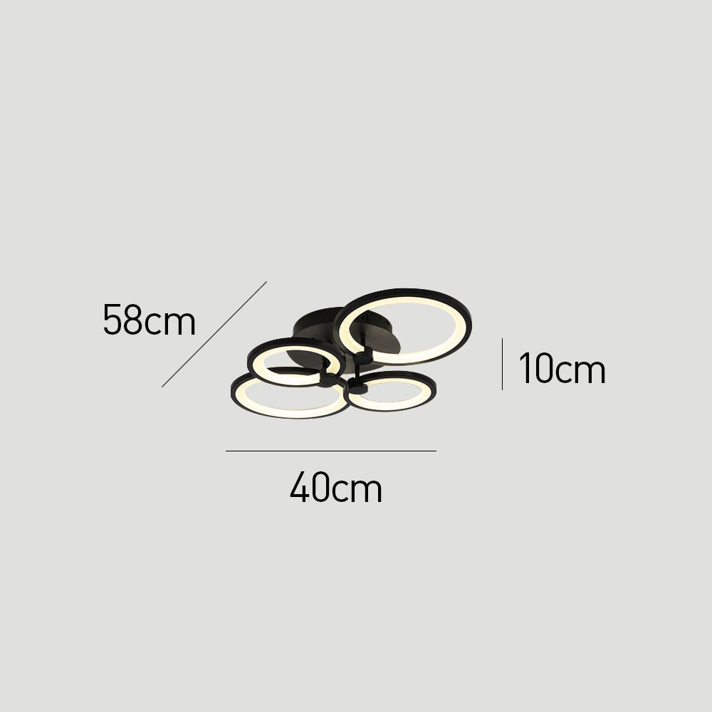 ユニークなデザインのマルチサークルLEDリビングルームシーリングライト