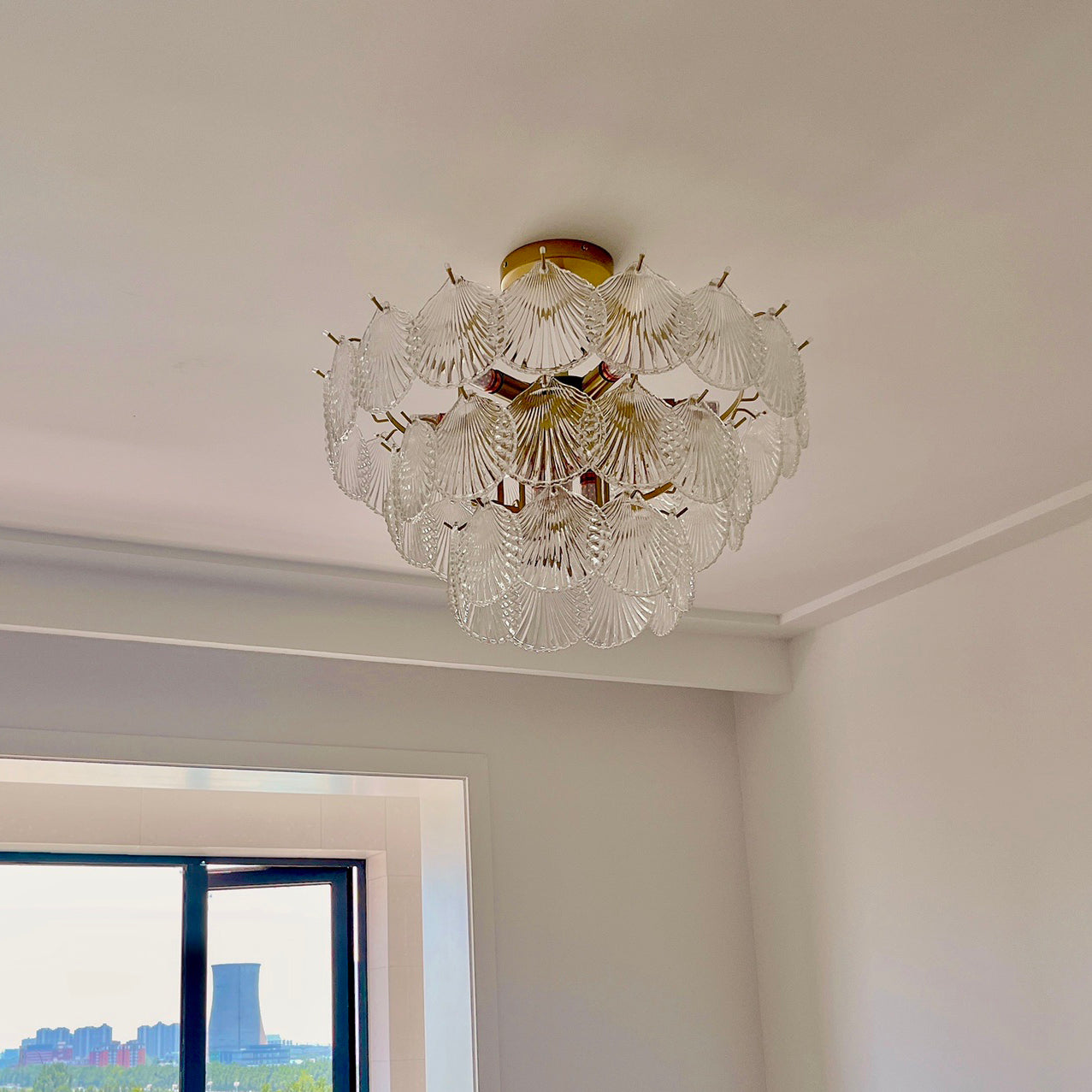 Shell Glass chandelier