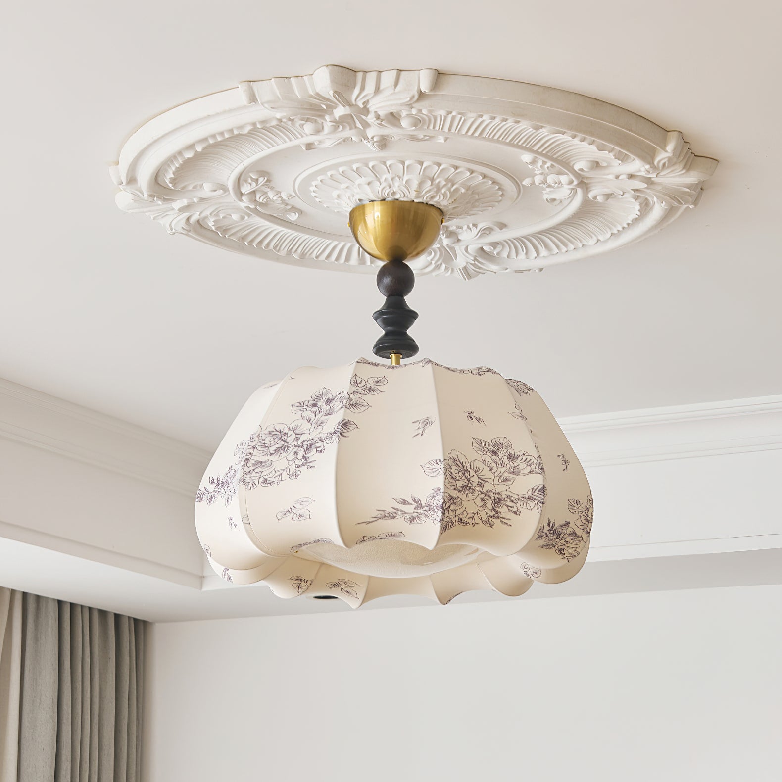 パンプキンブロッサムシーリングランプ