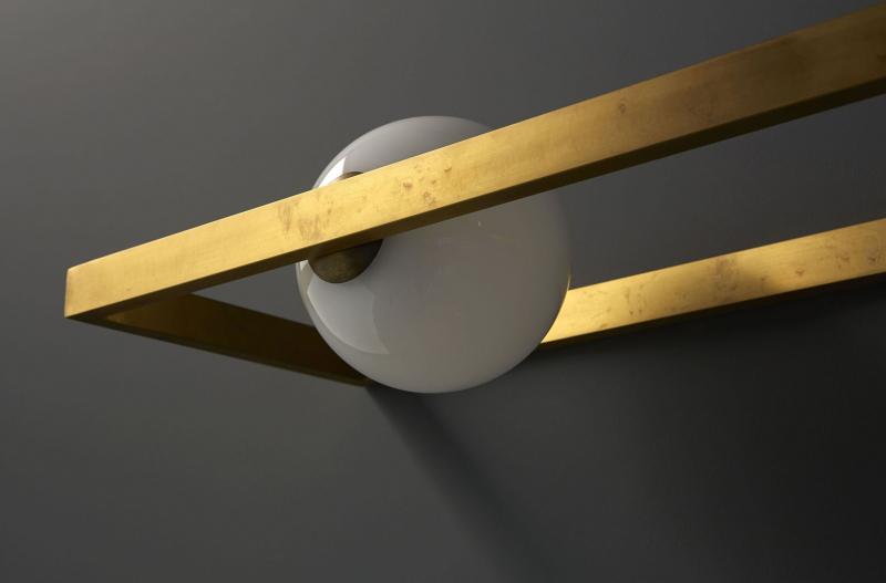 モンドリアンガラスの燭台