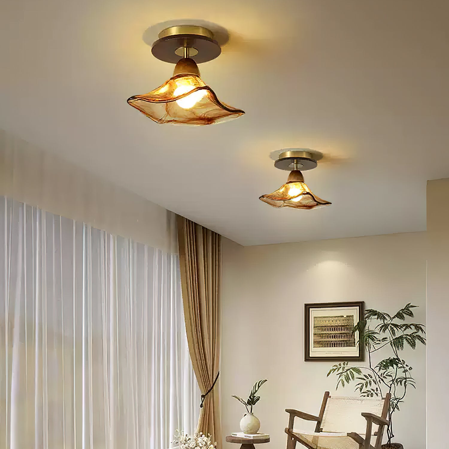 ヒーニーフラワーシーリングライト