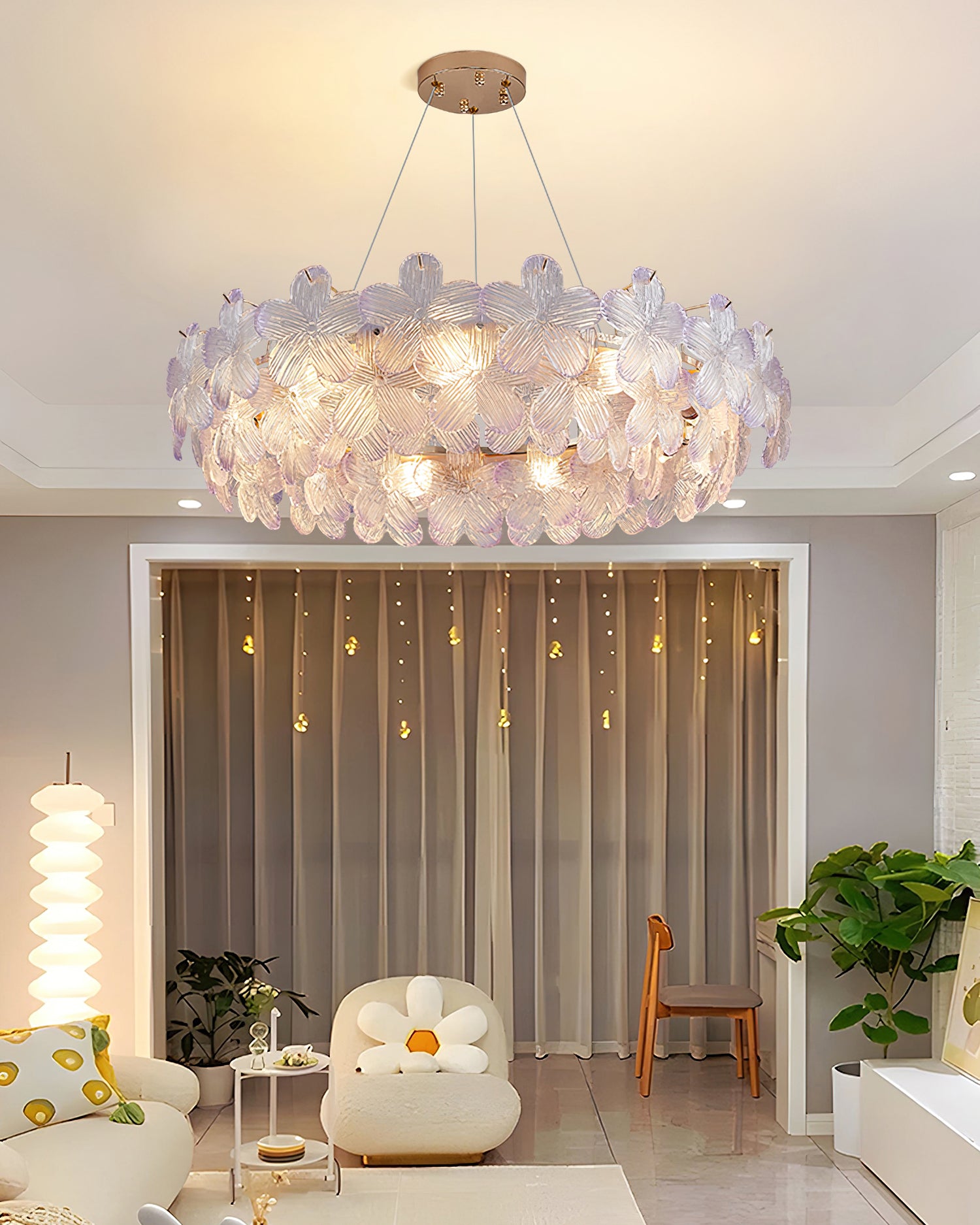 Charlotte Glass Flower Chandelier