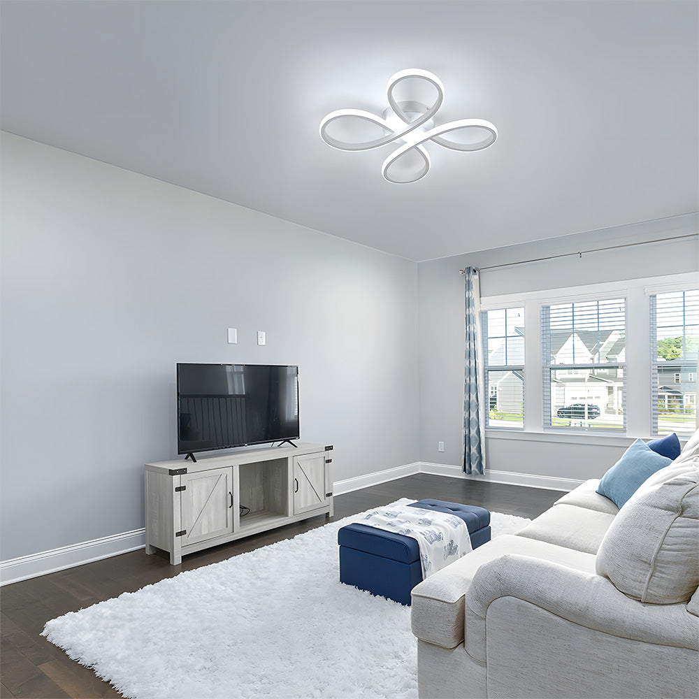 寝室に最適なモダンでクリエイティブな鉄製LEDシーリングライト