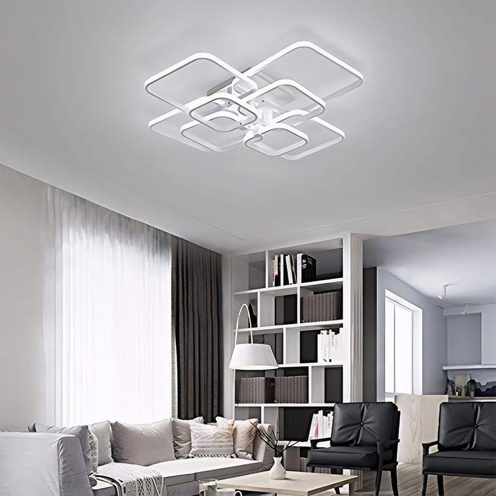 北欧の創造性あふれるマルチスクエアリビングルームLEDシーリングライト