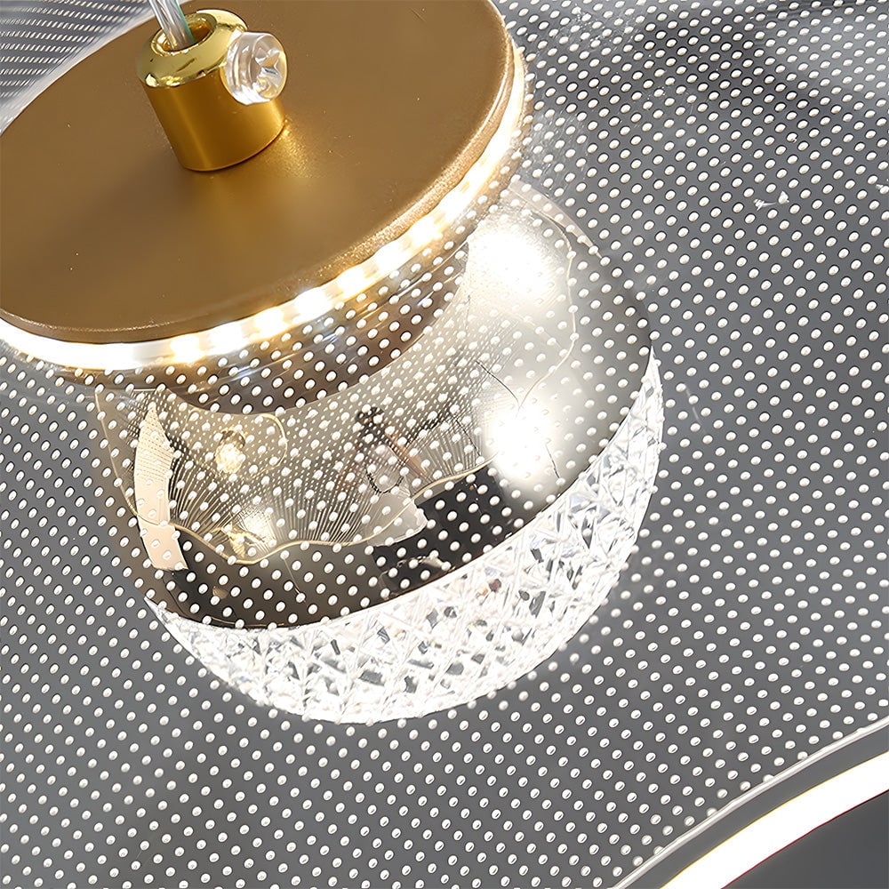 リビングルームに最適な、現代的なゴールドの豪華なLEDシーリングライト