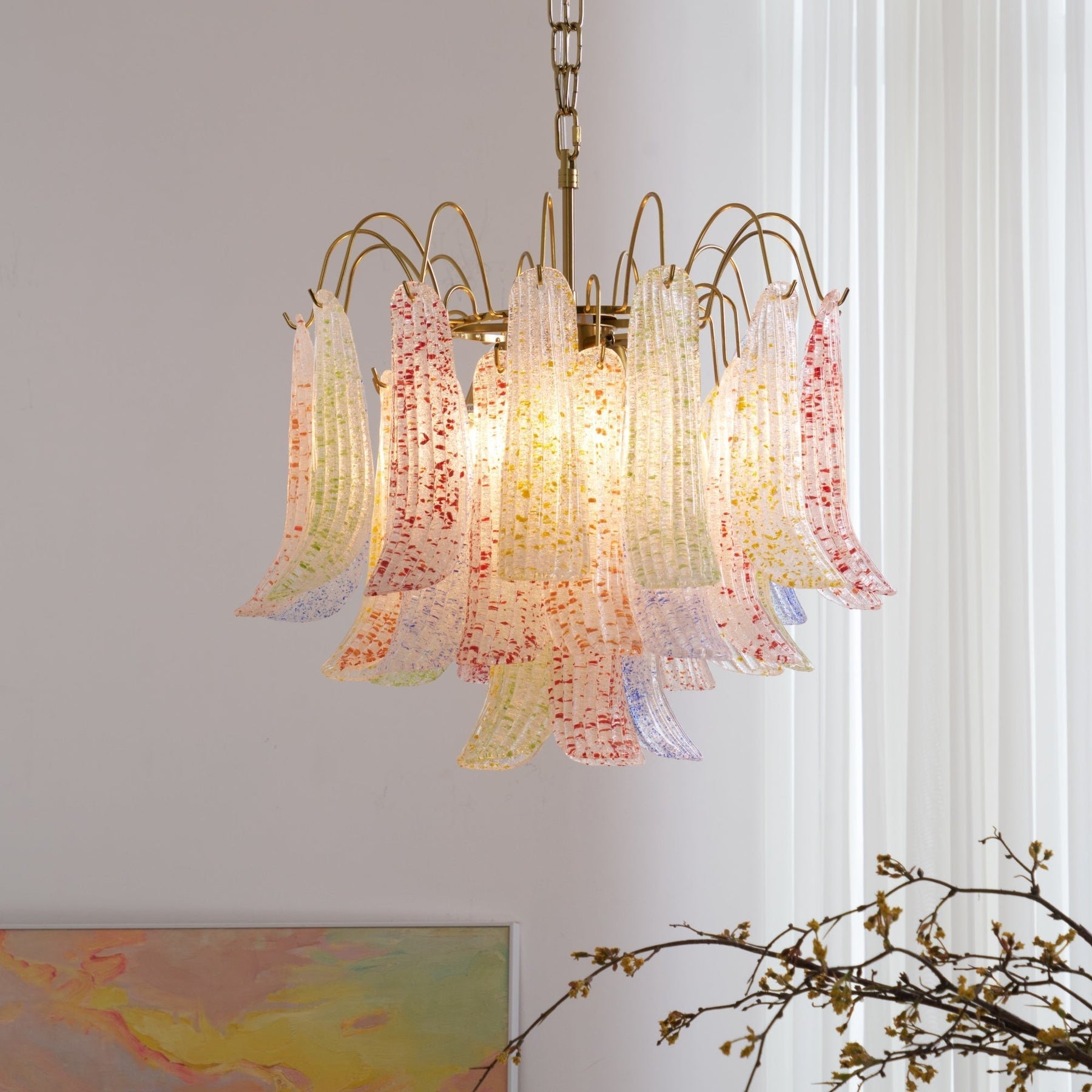 Venini Glass Chandelier