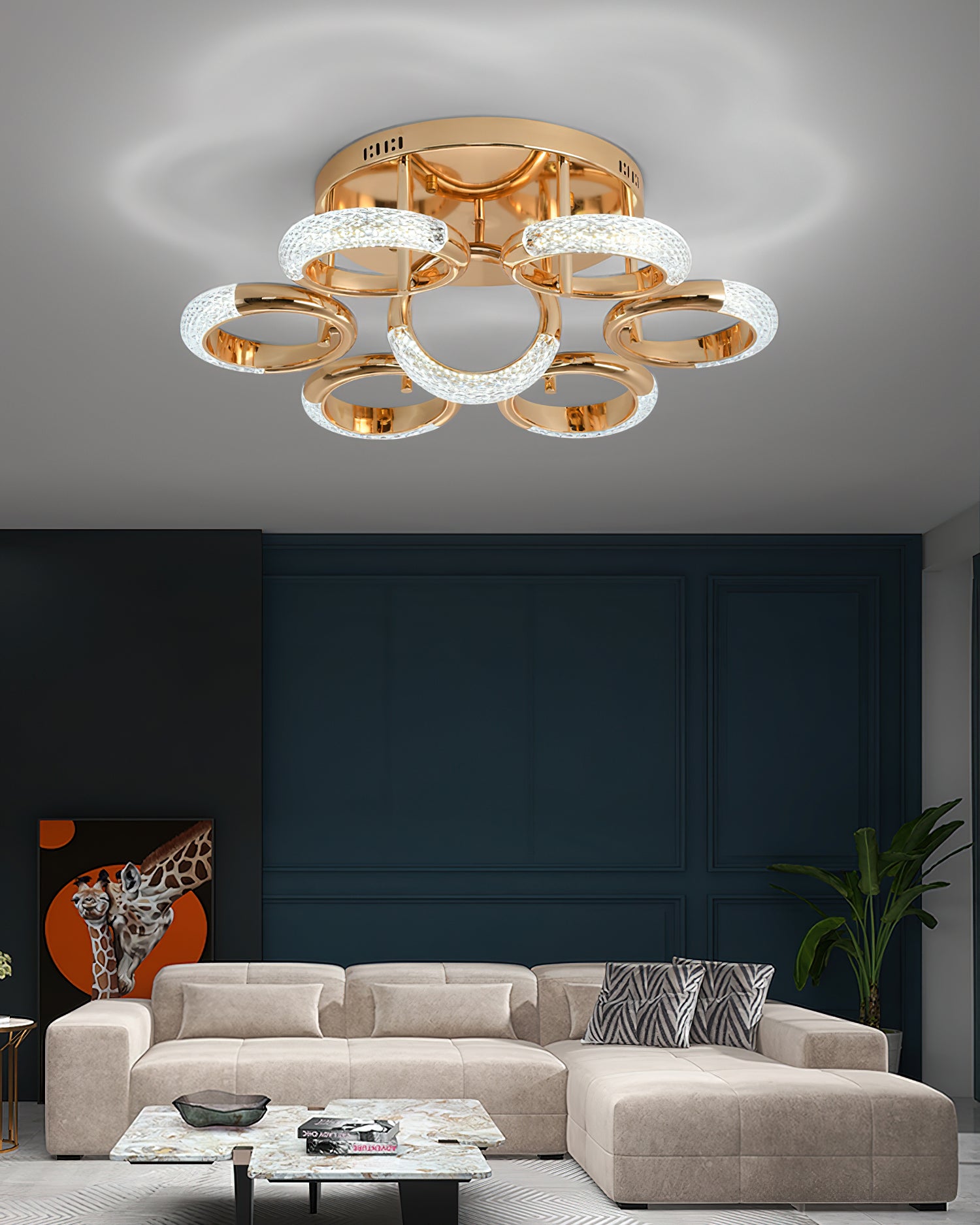 光沢のあるイヤリングの天井ランプ