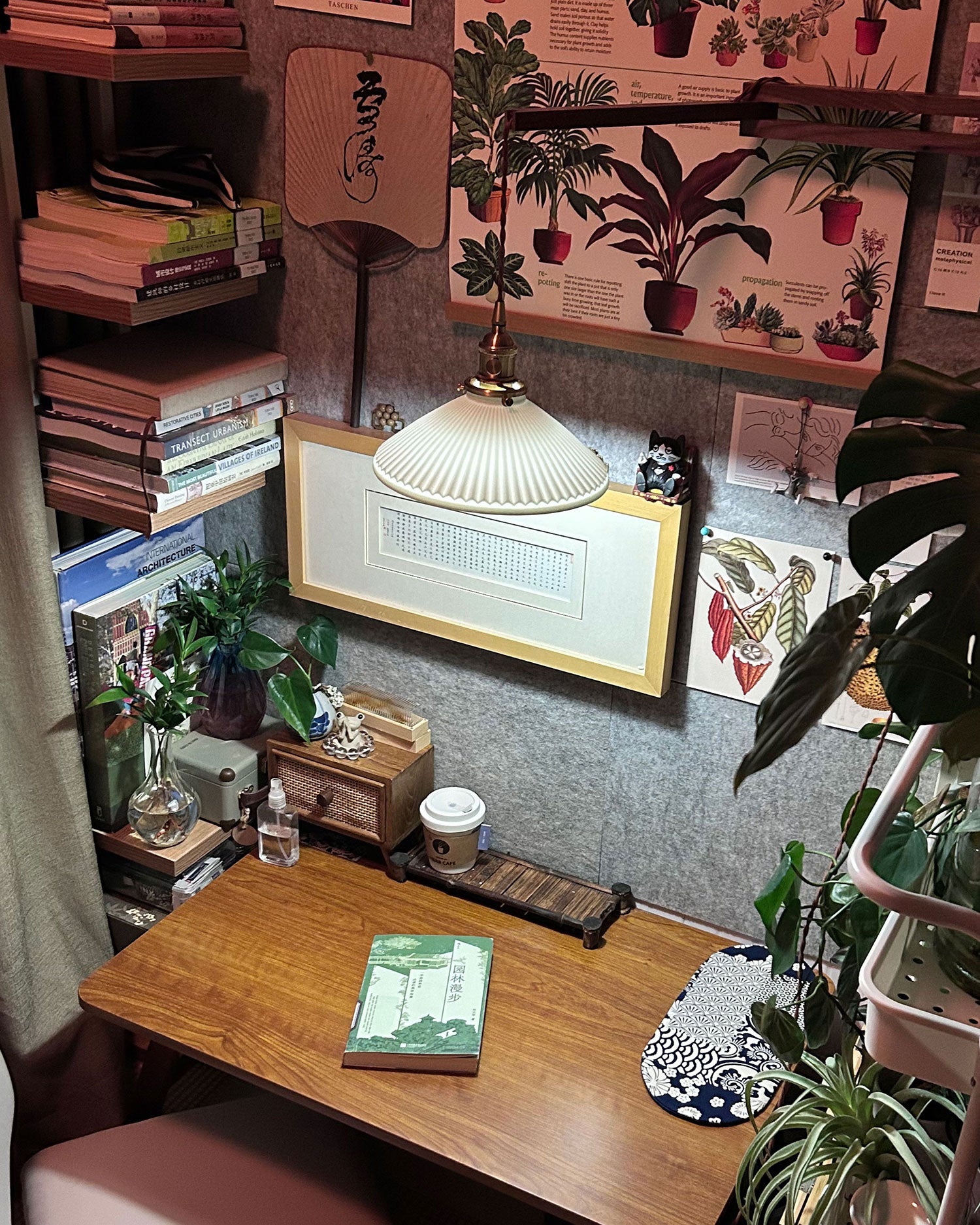 ウォールナット伸縮式ウォールランプ