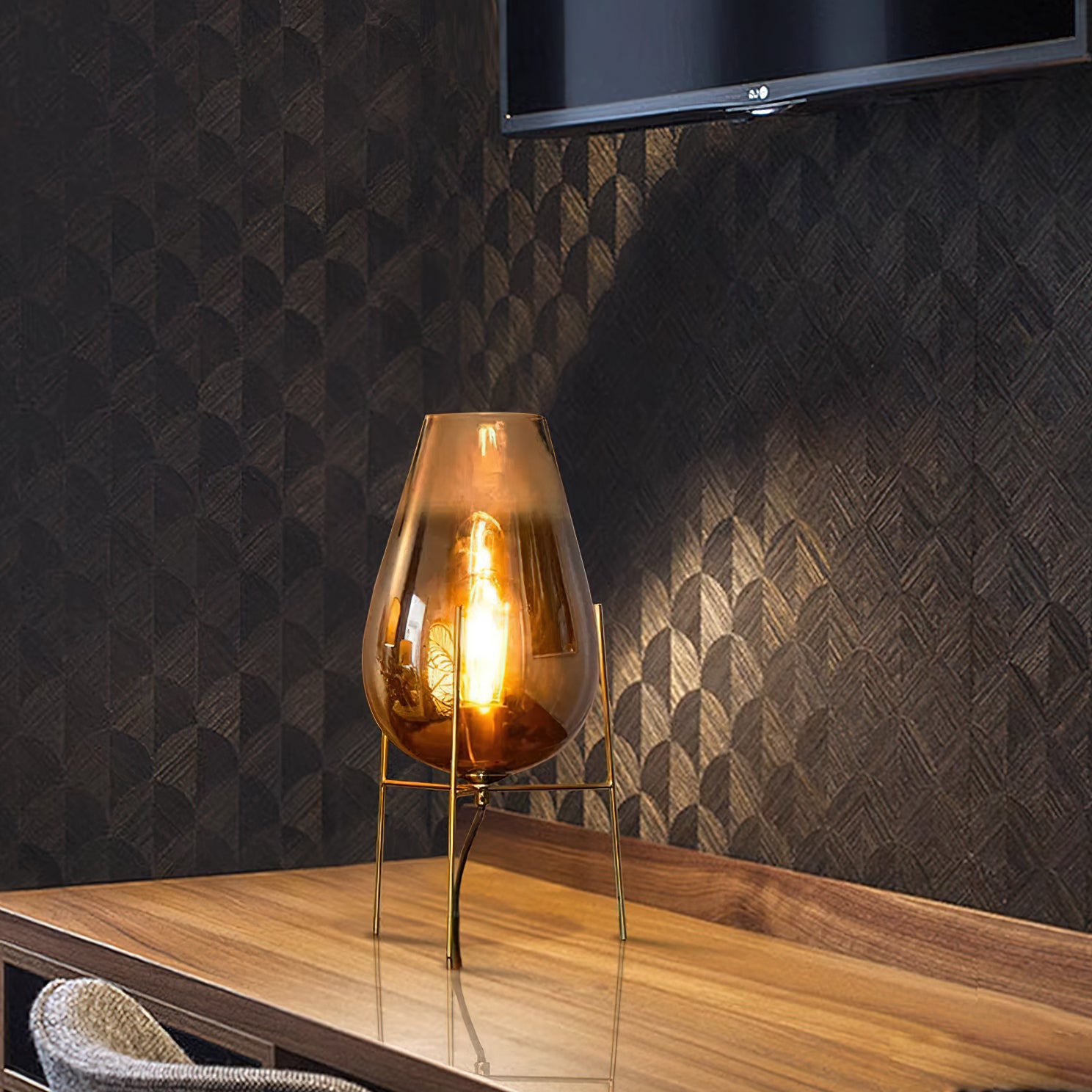 水素バルーンガラステーブルランプ