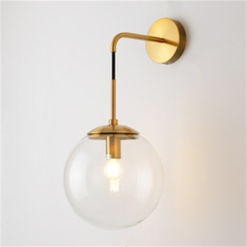 北欧ガラスボールウォールライト