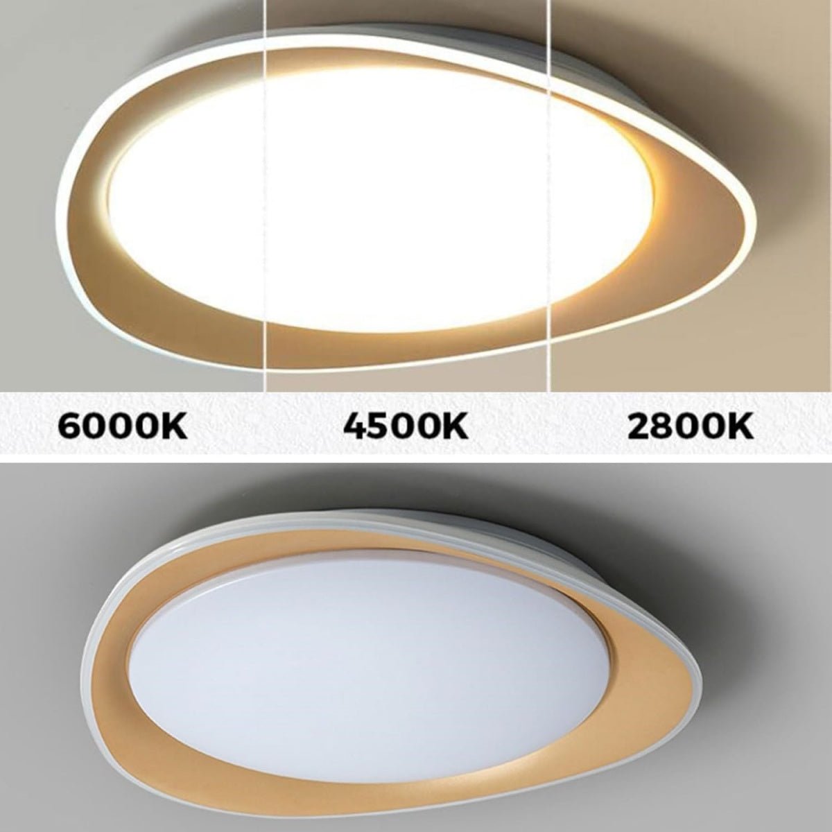 モダンな幾何学模様の調光可能な鉄製リビングルーム用LEDシーリングライト