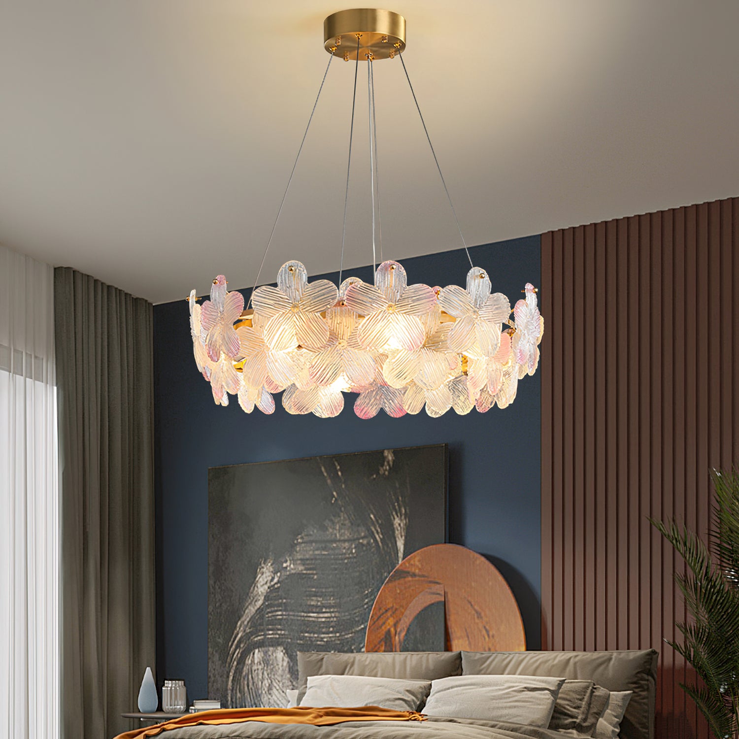 Charlotte Glass Flower Chandelier