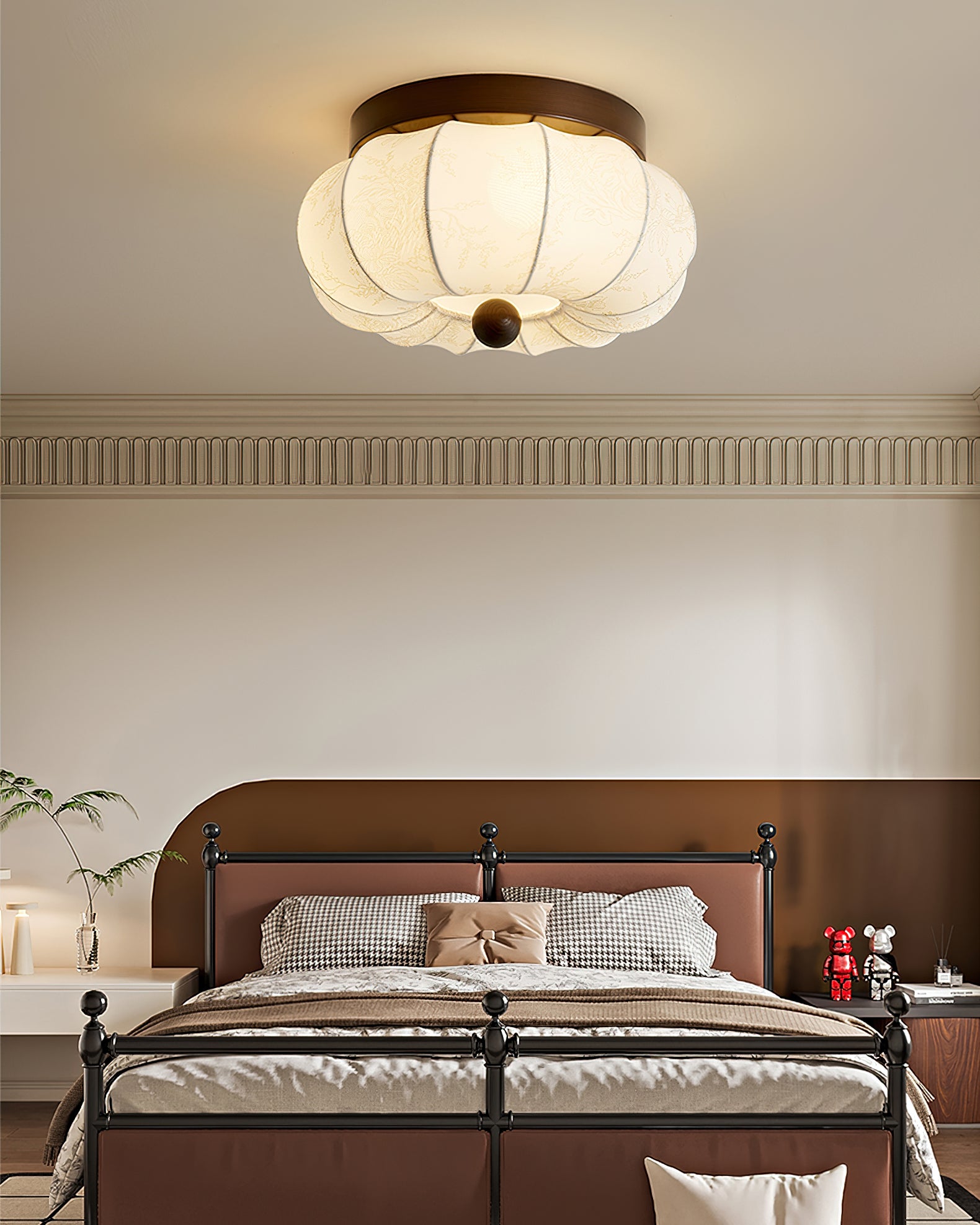 ファブリックパンプキンシーリングライト