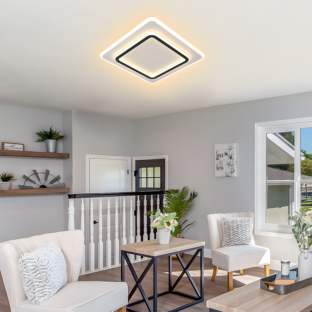 シンプルでクリエイティブなホワイトメタルLED寝室用シーリングライト