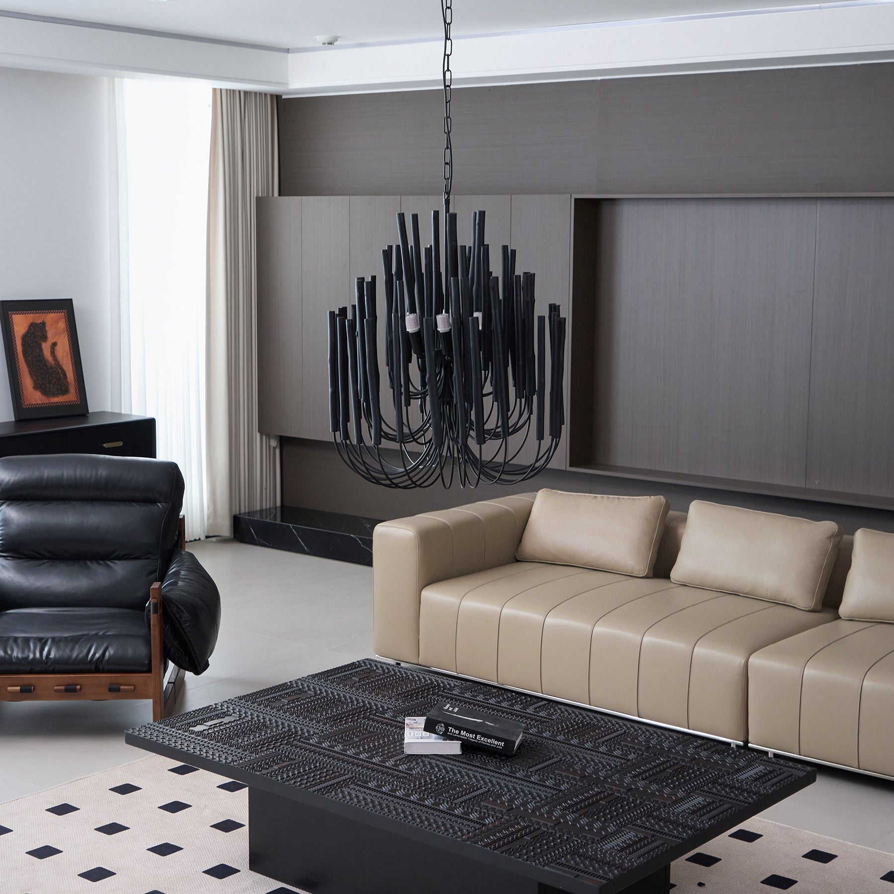 Sparse Wooden stick Chandelier