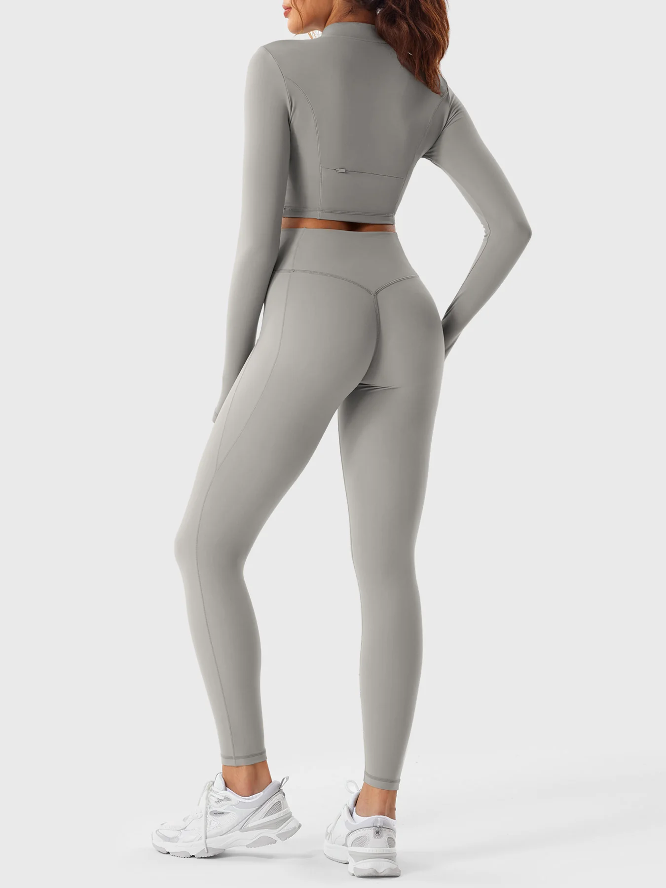 Yeoreo Clementine Half Zip Crop Top Leggings Sets