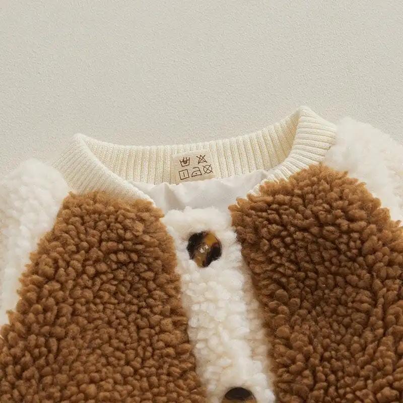 Fluffy Buttons Toddler Jacket