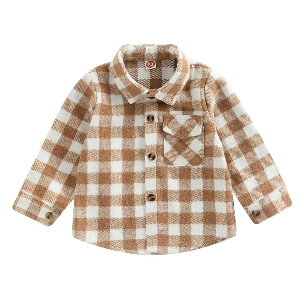 Long Sleeve Plaid Toddler Shirt