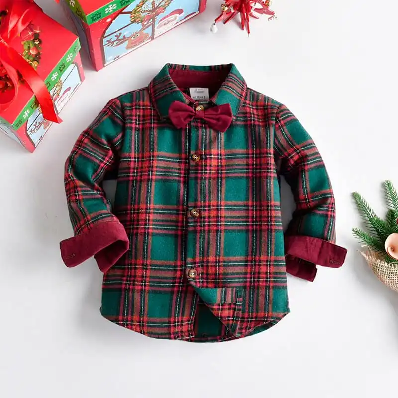 Plaid Shirt Suspender Pants Set
