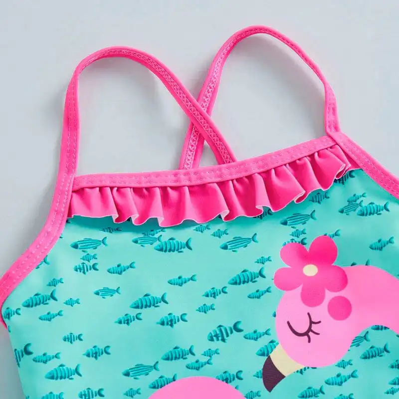 Flamingo Ruffled Toddler Swimsuit
