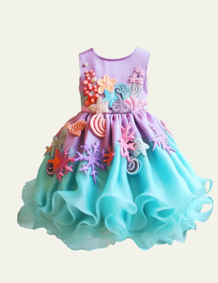 Toddler Kid Girl Underwater World Sleeveless Tank Dress