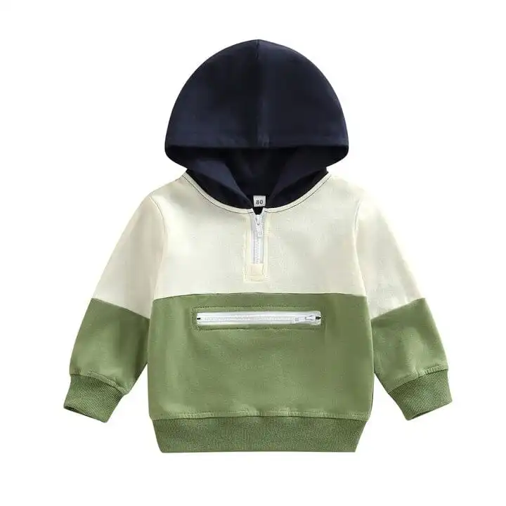Zipper Tricolor Toddler Hoodie