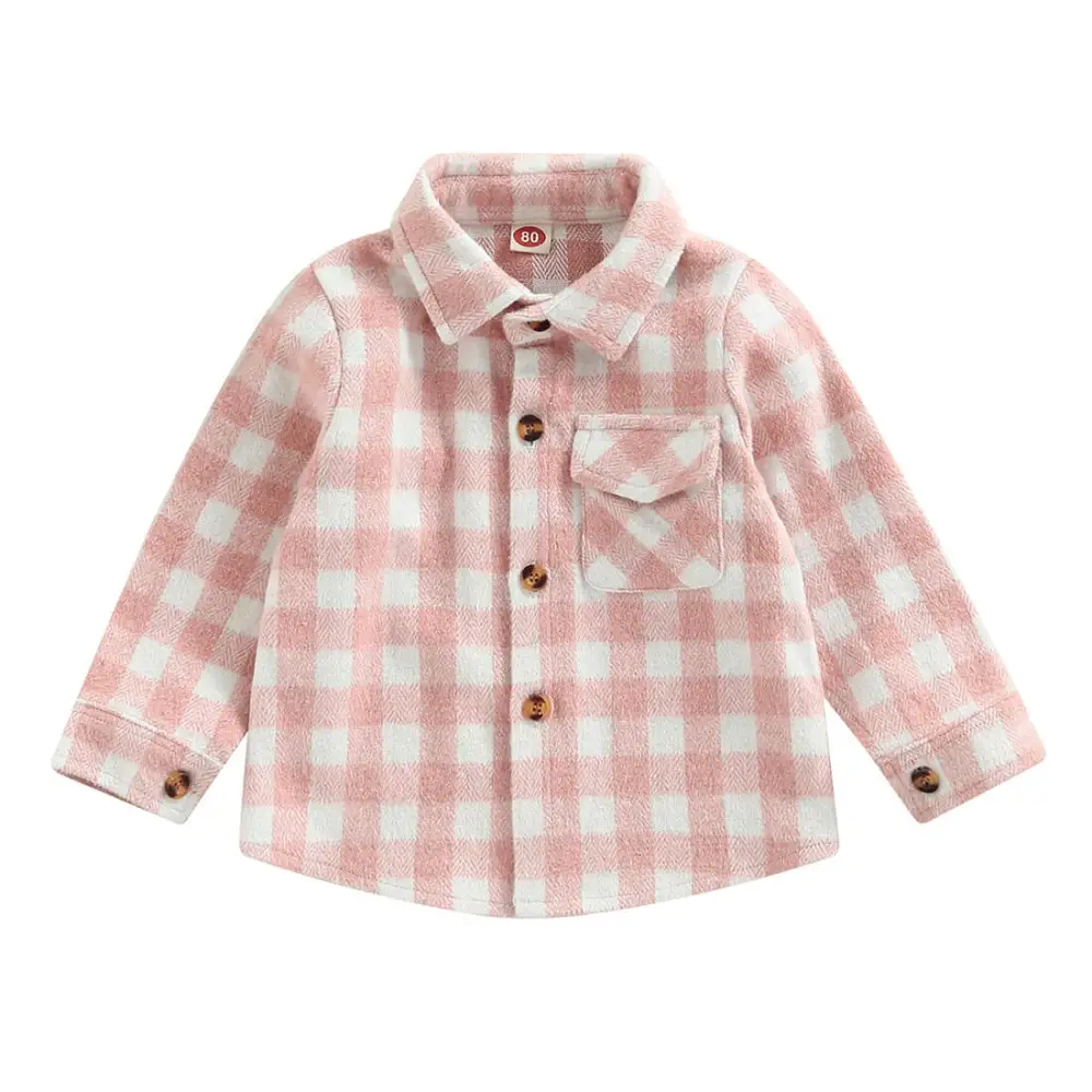 Long Sleeve Plaid Toddler Shirt
