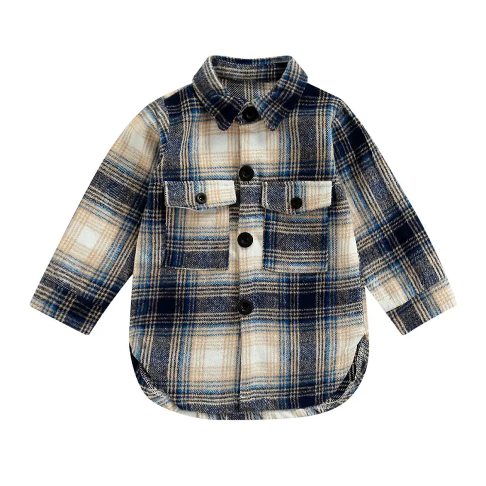 Long Sleeve Plaid Toddler Overshirt