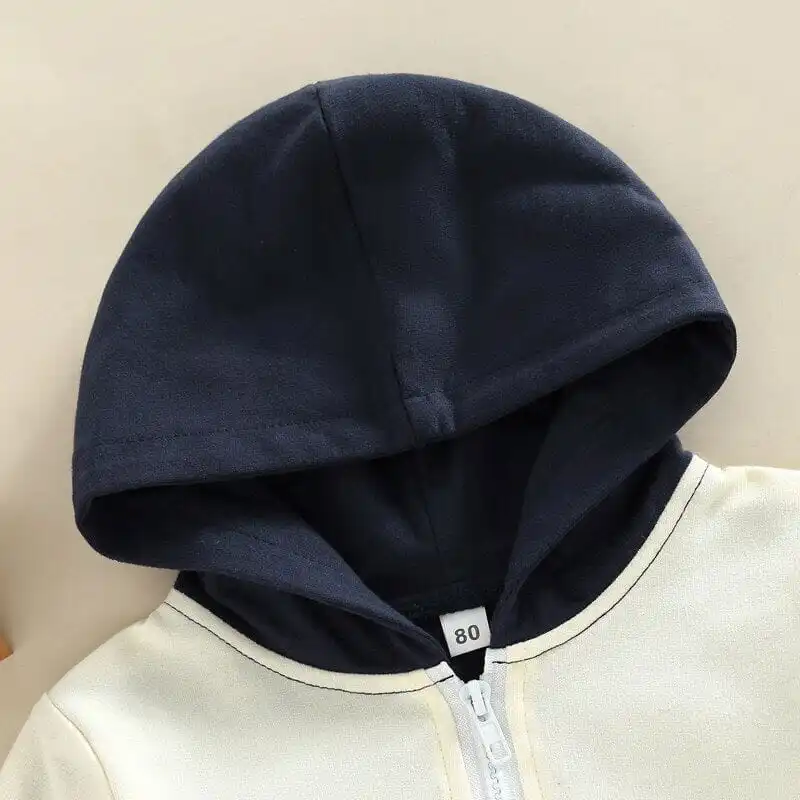 Zipper Tricolor Toddler Hoodie
