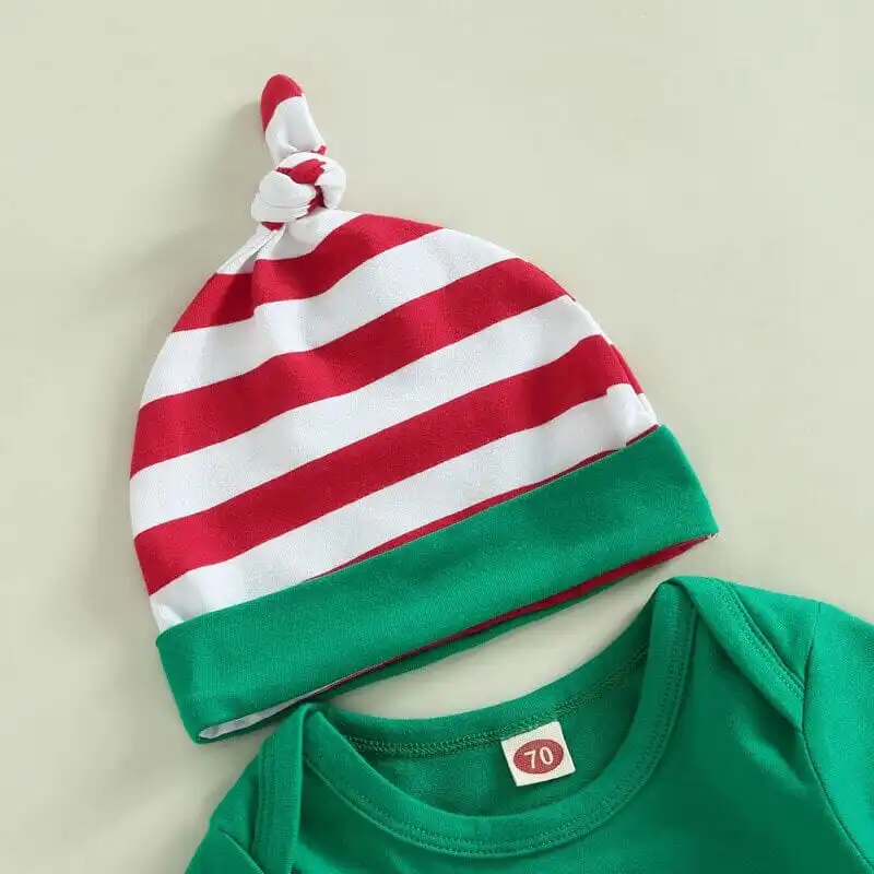 My First Christmas Striped Baby Set