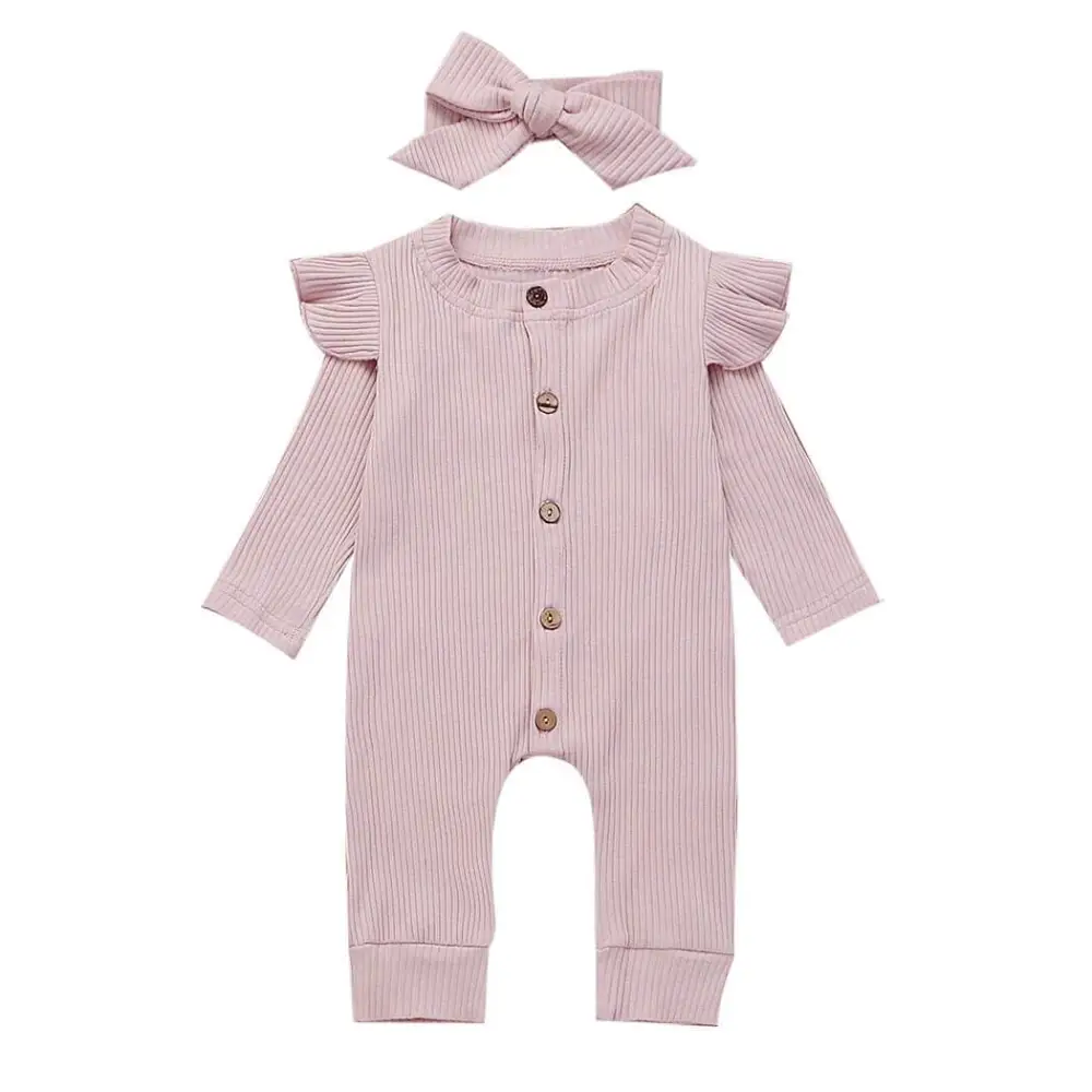 Flutter Button Baby Jumpsuit