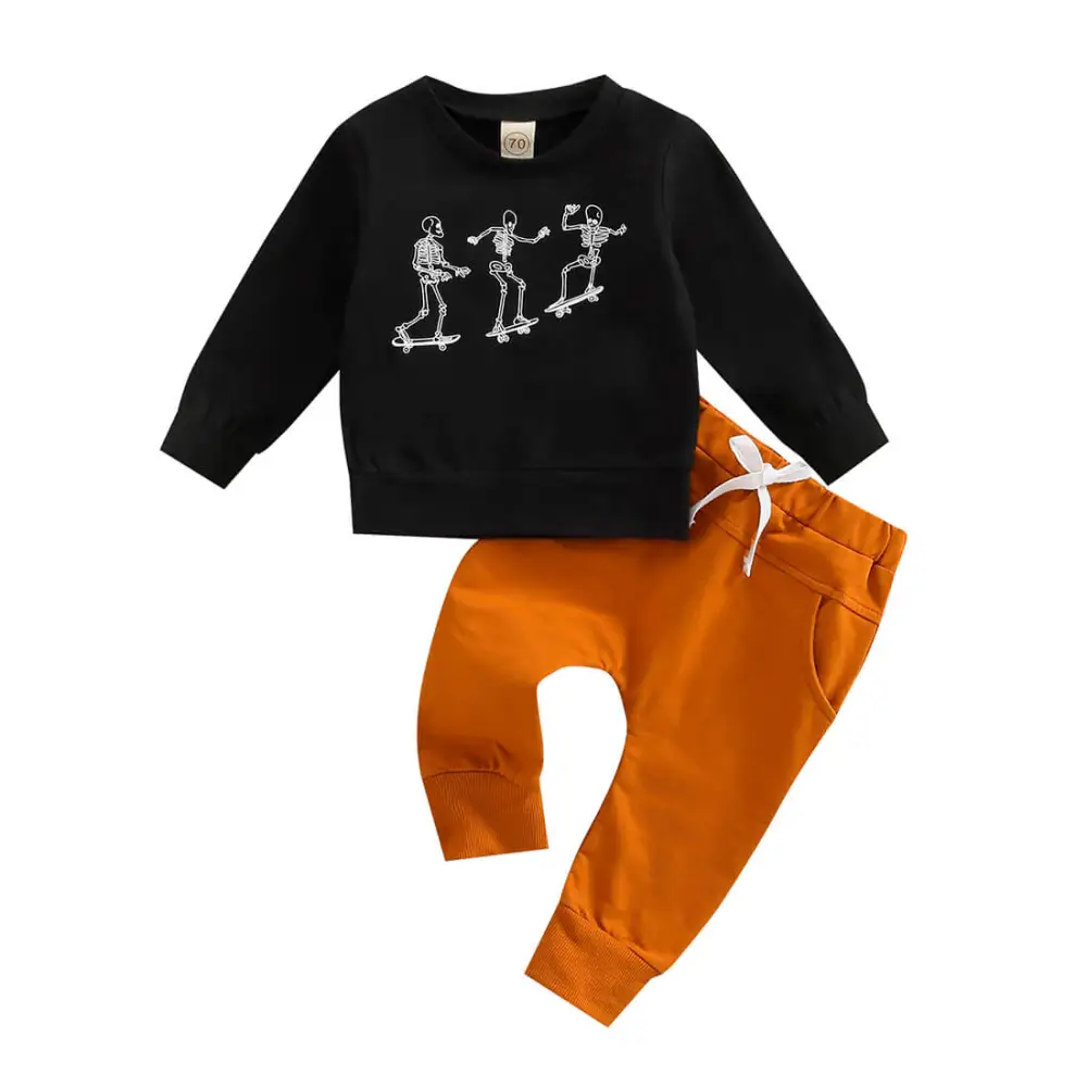 Skeletons Solid Pants Set
