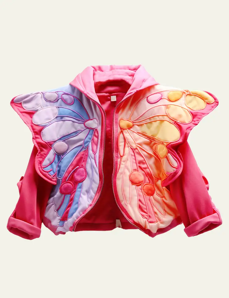 Toddler Girl Three-dimensional Unique Design Butterfly Jacket