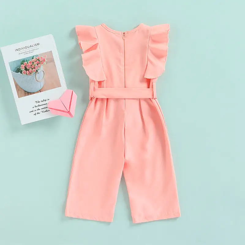 Pink Ruffled Toddler Jumpsuit