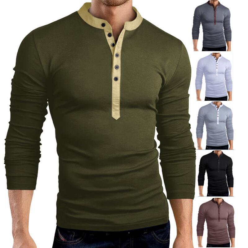 Men's gradient slim-fit long-sleeved shirt