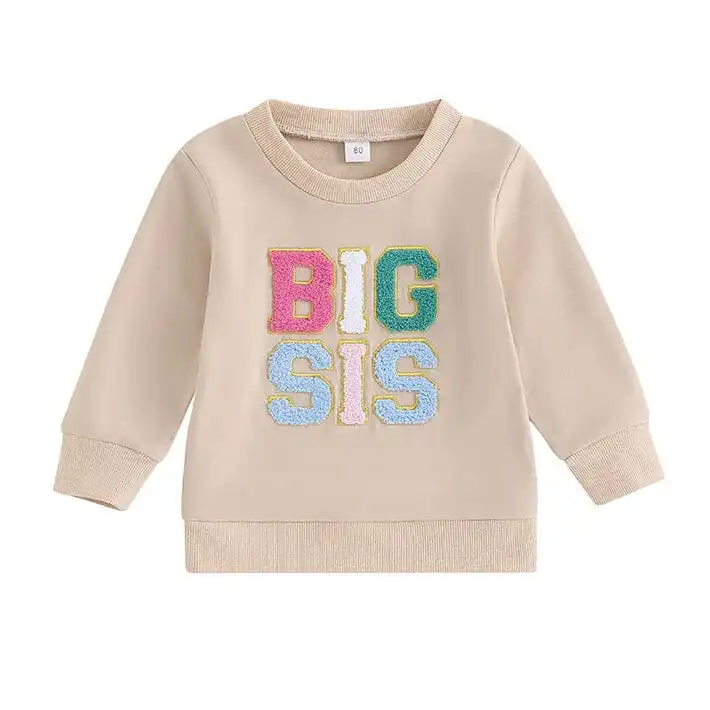 Big Sis Beige Toddler Sweatshirt