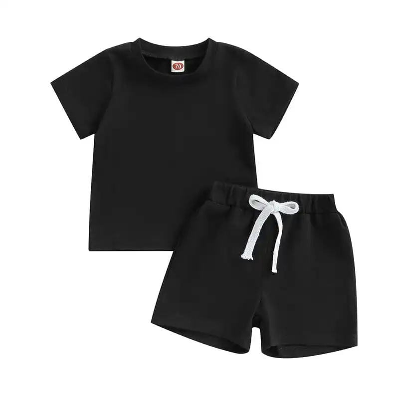 Short Sleeve Solid Baby Set