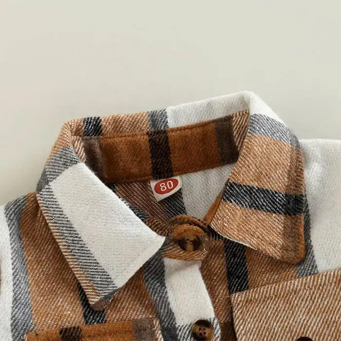Long Sleeve Plaid Flannel Toddler Shirt