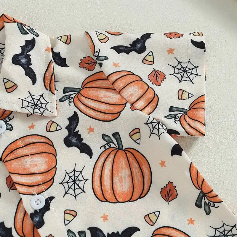 Short Sleeve Pumpkins Bats Toddler Set