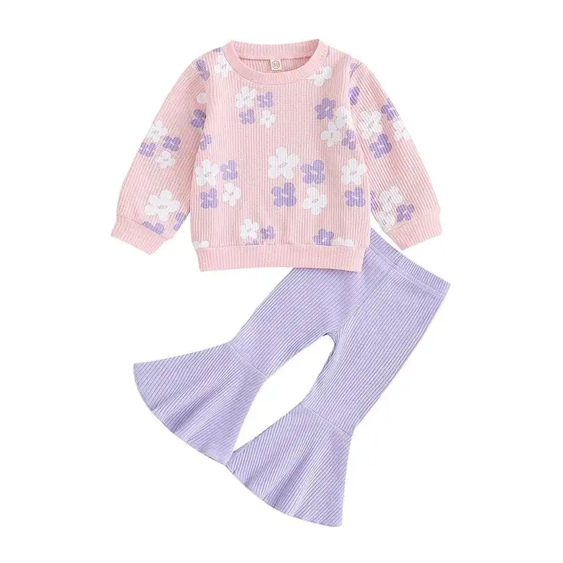 Flared Pants Floral Toddler Set