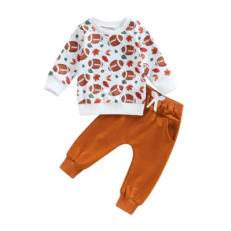 Brown Pants Football Toddler Set