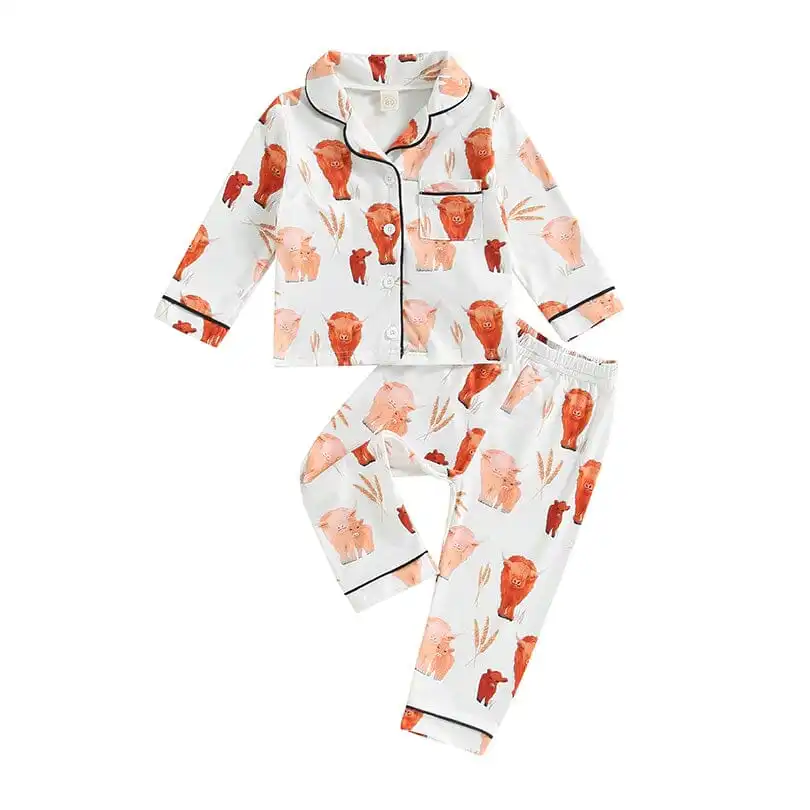 Highland Cow Toddler Pajama Set