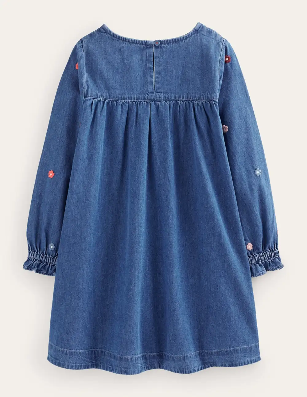 Toddler Kid Girl Logo Woven Embroidered Long Sleeves Dress