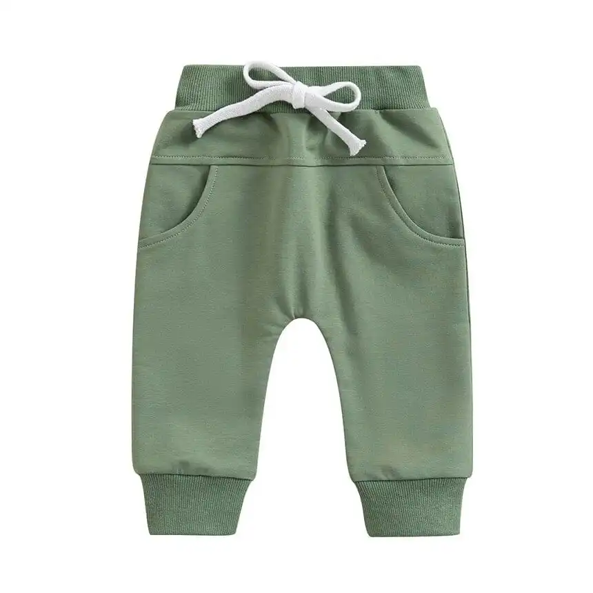 Solid Pockets Baby Pants