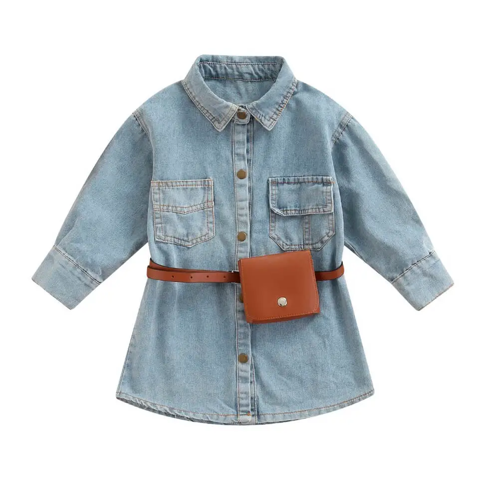 Long Sleeve Denim Toddler Dress