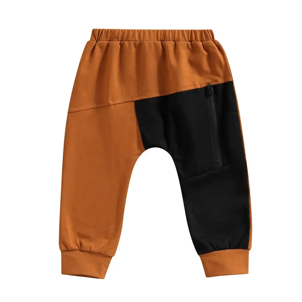 Brown Zipper Toddler Pants