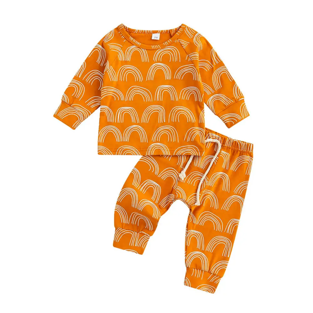 Solid Rainbow Baby Pajama Set