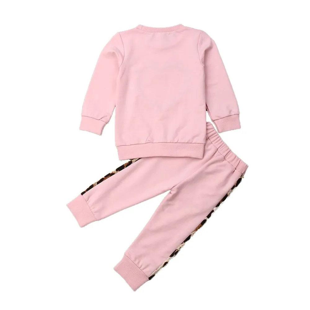 Leopard Heart Pink Toddler Set