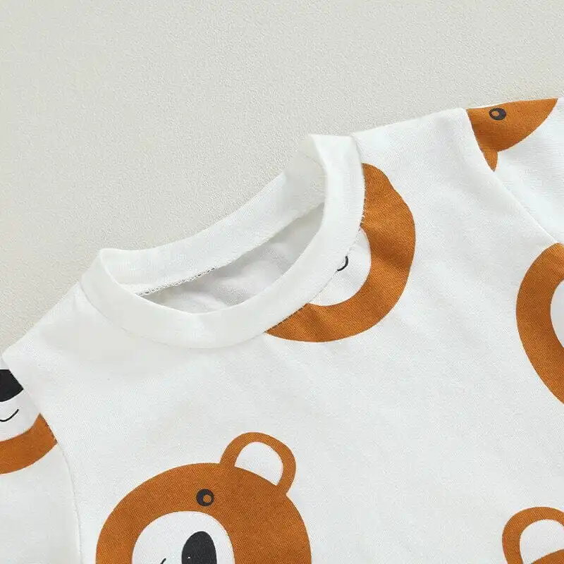 Teddy Bear Solid Pants Baby Set