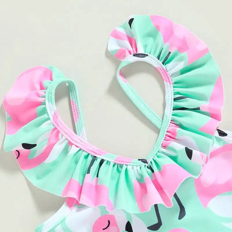 Flamingo Backless Toddler Swimsuit